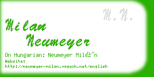 milan neumeyer business card